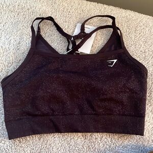 Gymshark sports bra never worn size medium (plum brown/dewberry purple)